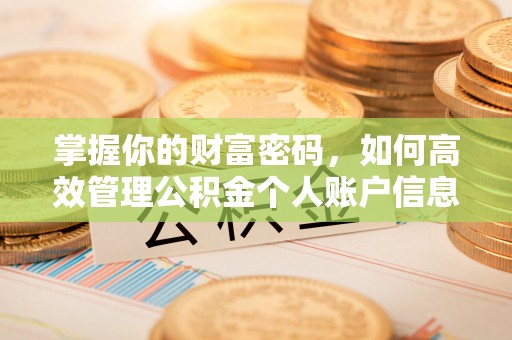 肃北掌握你的财富密码，如何高效管理公积金个人账户信息